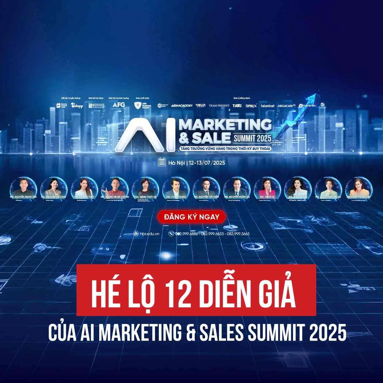 ĐIỂM DANH DÀN DIỄN GIẢ ĐÌNH ĐÁM GÓP MẶT TẠI AI MARKETING & SALE SUMMIT 2025