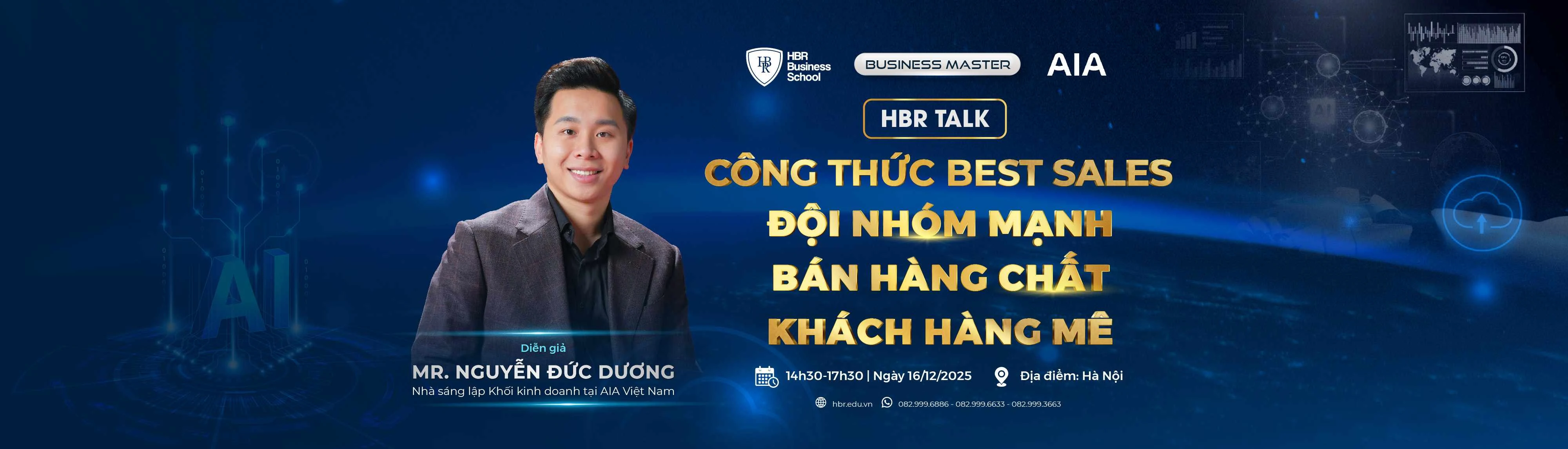 [BM] HBR TALK: CÔNG THỨC BEST SALES - ĐỘI NHÓM MẠNH - BÁN HÀNG CHẤT - KHÁCH HÀNG MÊ