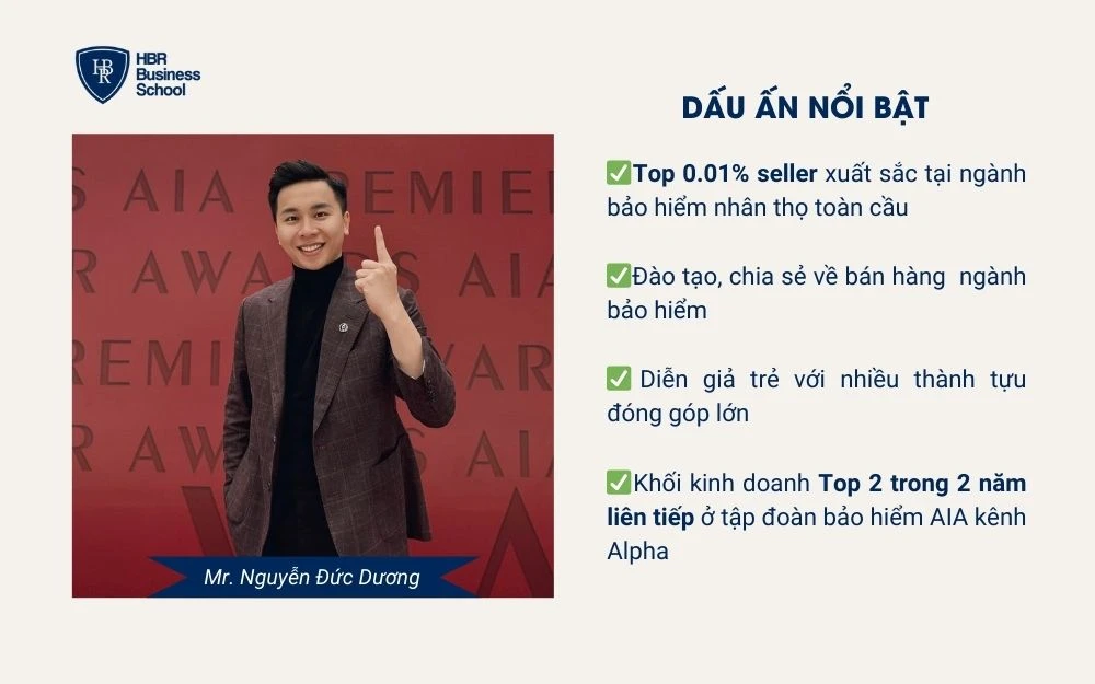 Mr. Nguyễn Đức Dương – Nhà sáng lập khối kinh doanh tại AIA Việt Nam