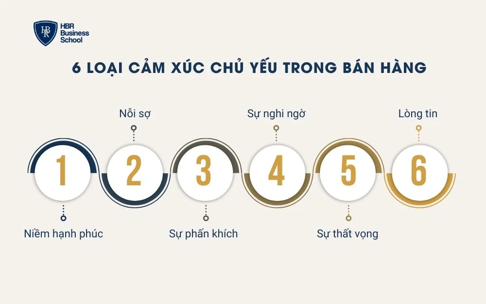 6 loại cảm xúc chủ yếu trong bán hàng