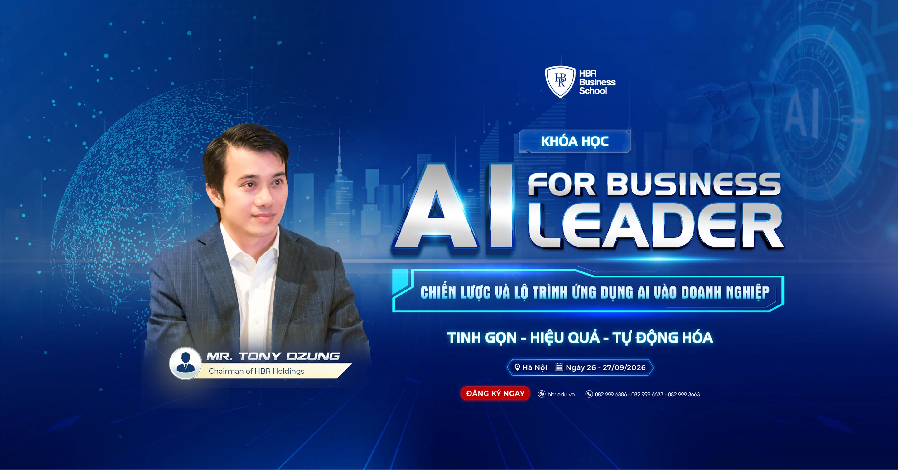 AI FOR BUSINESS LEADERS: CHIẾN LƯỢC & LỘ TRÌNH ỨNG DỤNG AI VÀO DOANH NGHIỆP