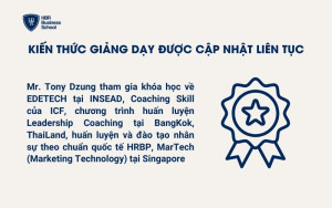 Mr.Tony Dzung luôn cập nhật kiến thức đào tạo liên tục