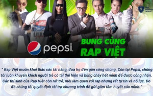 Pepsi là nhà tài trợ chính cho 2 mùa thi Rap Việt