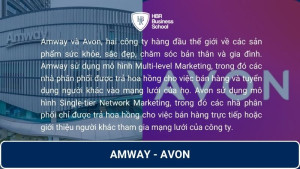 Amway và Avon là các doanh nghiệp xây dựng Multi level Network Marketing và Single-tier Network Marketing thành công hiện nay