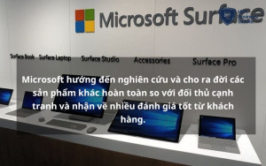 Khác biệt hoá sản phẩm giúp Microsoft chiếm lĩnh thị trường