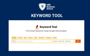 Nhập từ khóa và chọn vị trí ngôn ngữ để nghiên cứu từ khóa bằng Keyword Tool