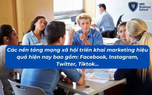 Các nền tảng mạng xã hội triển khai marketing hiệu quả hiện nay bao gồm: Facebook, Instagram, Twitter, Tiktok