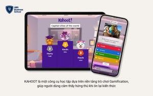 Trang web Kahoot! áp dụng Trò chơi hoá với các thẻ câu hỏi và được tính điểm như một trò chơi thông thường