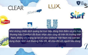 Chiến lược Marketing của Unilever về các chiến dịch quảng cáo với nhãn hiệu Comfort