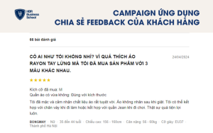 Chia sẻ feedback của khách hàng từ nhãn hiệu UNIQLO.