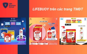 Thương hiệu Lifebuoy liên tục đẩy mạnh các chương trình quảng cáo sản phẩm trên các trang thương mại điện tử