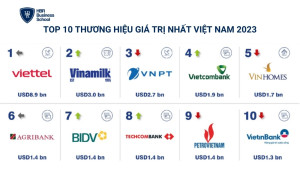 Top 10 thương hiệu giá trị nhất Việt Nam theo báo cáo của Brand Finance