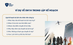 Ví dụ về 5w1h trong lập kế hoạch