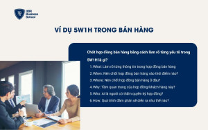 Ví dụ 5w1h trong bán hàng