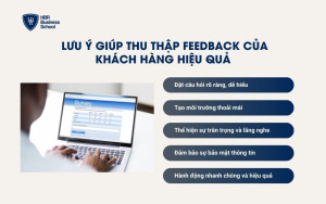 Lưu ý để thu thập phản hồi từ khách hàng hiệu quả