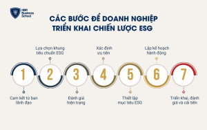 Các bước để doanh nghiệp triển khai chiến lược ESG