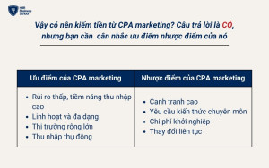 Cần cân nhắc một số vấn đề trước khi sử dụng CPA để kiếm tiền