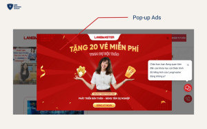 Ví dụ về quảng cáo Pop-up