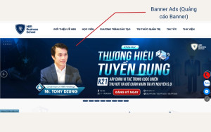 Quảng cáo banner trên website là một loại Display ads