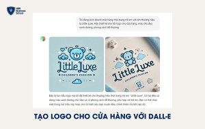 Ví dụ tạo LOGO cho cửa hàng bằng DALL-E