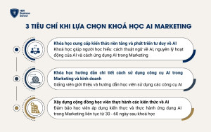 3 tiêu chí khi lựa chọn khoá học AI Marketing