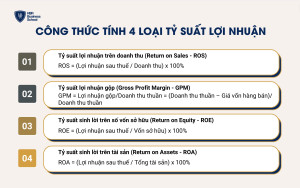 Công thức tính 4 loại tỷ suất lợi nhuận