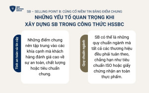 Những yếu tố quan trọng khi xây dựng SB trong công thức HSSBC