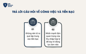 Cách trả lời câu hỏi về tiền bạc hay công việc