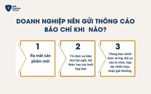 Doanh nghiệp nên gửi thông cáo báo chí khi có các sự kiện quan trọng