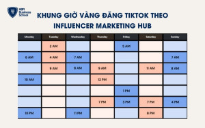 Khung giờ vàng đăng TikTok theo Influencer Marketing Hub