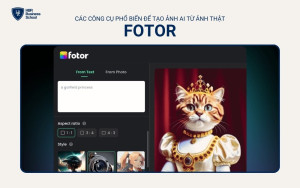 Fotor là một công cụ chỉnh sửa ảnh với tính năng AI Image Generator