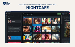 Nightcafe giúp tạo ra những bức ảnh nghệ thuật từ ảnh thật bằng công nghệ AI