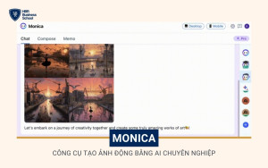 Monica tạo ra các hình ảnh động độc đáo