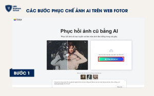 Mở trình duyệt và truy cập vào website của Fotor, sau đó chọn mục 