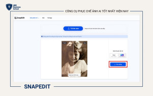 SnapEdit là một phục chế ảnh AI trực tuyến có khả năng tái tạo chi tiết ảnh