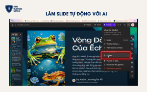 Xuất file slide thuyết trình