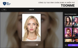 ToonMe biến đổi ảnh chân dung thành các nhân vật hoạt hình