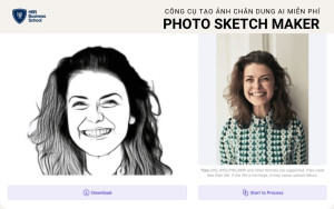 Photo Sketch Maker chuyên biến đổi ảnh chân dung thành tranh vẽ bút chì