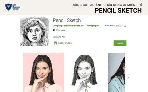 Pencil Sketch biến ảnh chân dung thành các bản phác thảo bằng bút chì