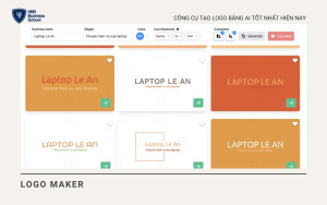 Logo Maker là một công cụ tạo logo bằng AI thân thiện và đơn giản