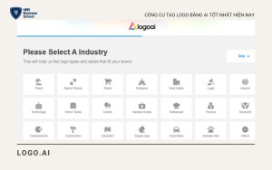 Logo.ai sử dụng trí tuệ nhân tạo để phân tích yêu cầu của người dùng và tạo ra logo phù hợp