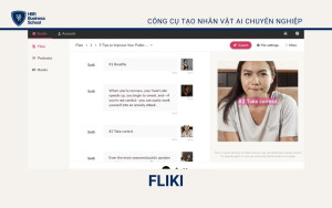 Fliki là một công cụ tạo video nhân vật AI đơn giản nhưng hiệu quả