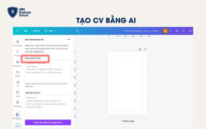 Dán nội dung CV đã tạo với ChatGPT vào phần Resume/CV text