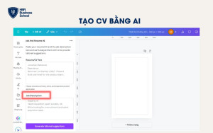 Dán mô tả công việc vào phần Job Description