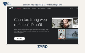 Zyro được thiết kế với mục tiêu đơn giản hóa quy trình xây dựng website