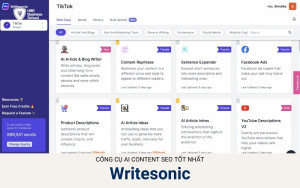 Writesonic là công cụ AI viếtt content SEO nhanh chóng và hiệu quả