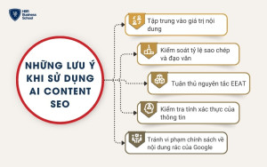 Những lưu ý khi sử dụng AI Content SEO