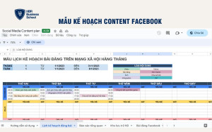 Mẫu 2 - Kế hoạch content fanpage