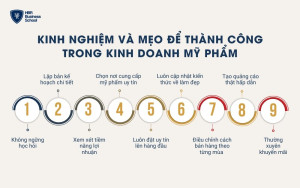 Kinh nghiệm và mẹo để thành công trong kinh doanh mỹ phẩm