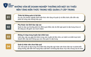 Những vấn đề doanh nghiệp thường đối mặt do thiếu nền tảng kiến thức trong việc quản lý cấp trung